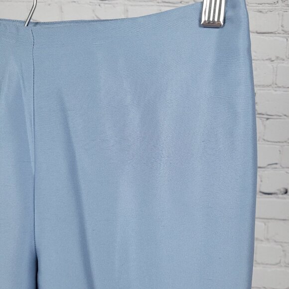 NWD Ann Taylor Blue Silk Sequin Bead Embellished Lined Pants Size 2 (26x28.5) - Picture 8 of 16